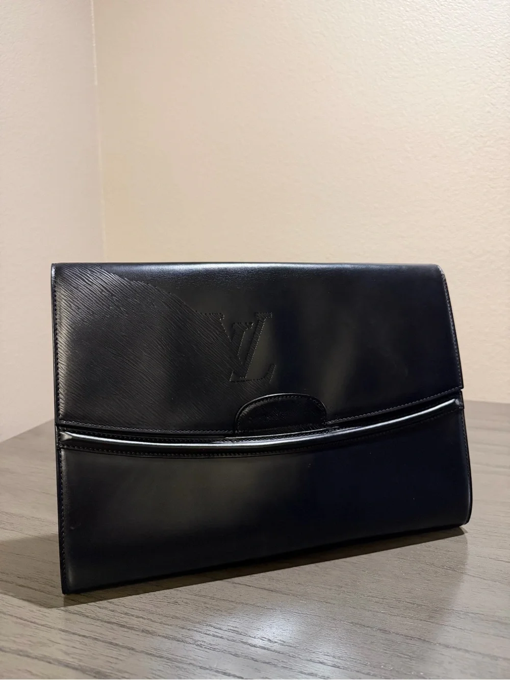 Louis Vuitton Black Leather Men's Organizer Clutch